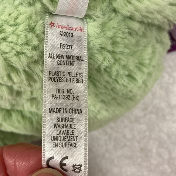 American Girl Bitty Baby Weighted Comfort Giraffe Plush Green Purple Stuffed 11" - Picture 6 of 6